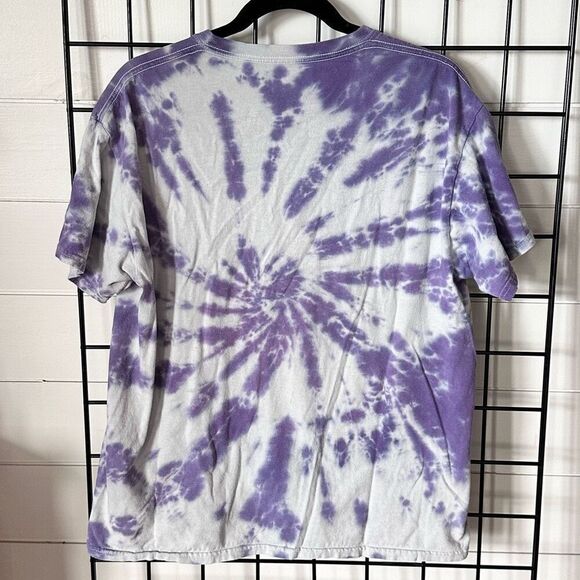 Flintstones Tie Dyed SS T-Shirt‎ Unisex M/L Purple White 80s Cartoons - Picture 3 of 7